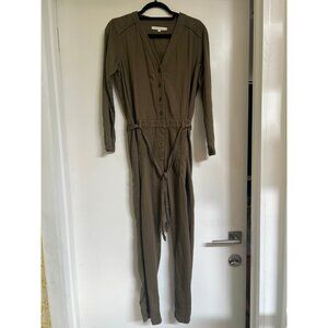 XíRENA Olive Utility Jumpsuit XS Tie Waist